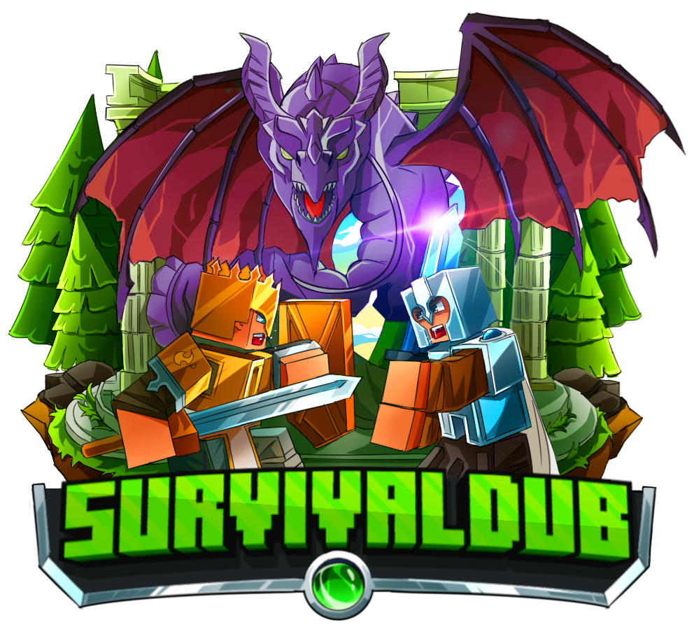 The Survivaldub logo shows a drawn hedgehog that is jumping over the heading